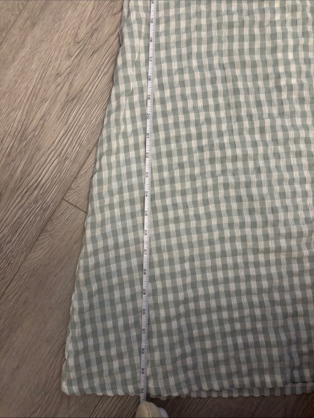 Vintage Green and White Gingham Mini Dress - Picture 7 of 10
